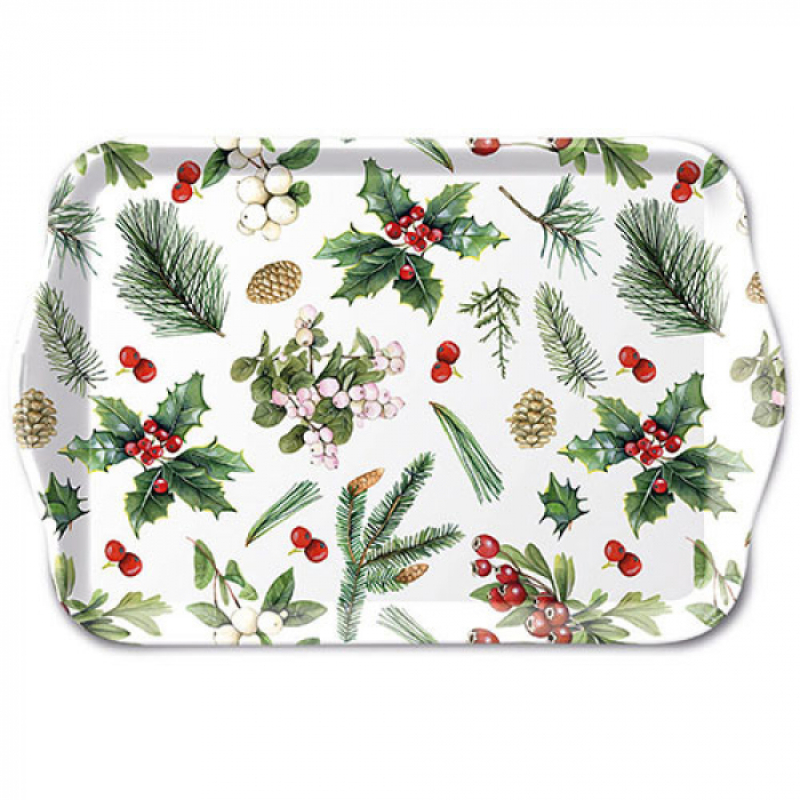 winter greenery tray